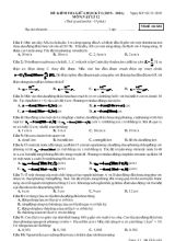 Đề kiểm tra giữa học kỳ I (năm học 2015  2016)  môn Vật lí 12 (thời gian làm bài 45 phút)